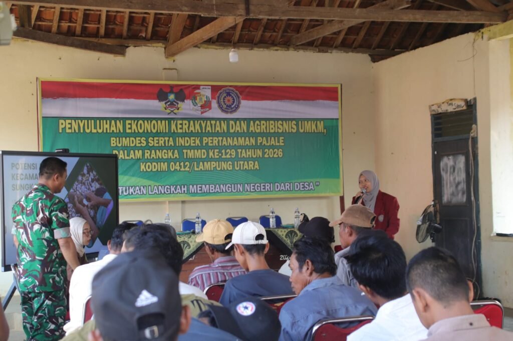 Hari Kedelapan TMMD ke-129, Kodim 0412/LU Perkuat Ekonomi Desa Melalui Penyuluhan BUMDes, PAJALE dan UMKM
