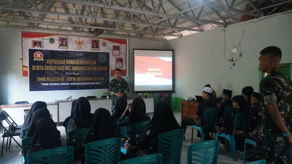 Satgas TMMD Bekali Warga Desa Bandar Raya dengan Pemahaman Empat Pilar Kebangsaan