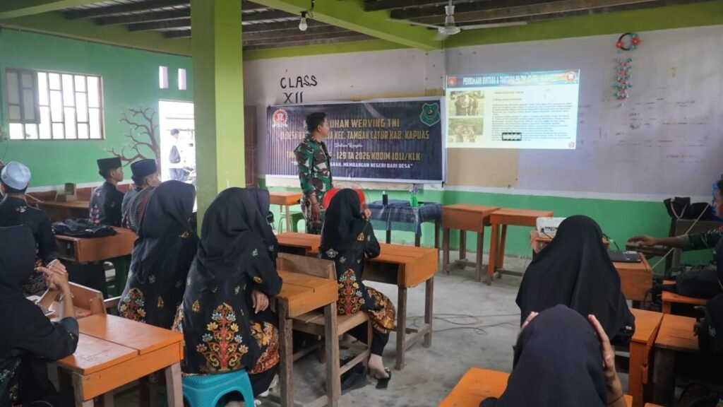 Penyuluhan Werving TNI TMMD Ke-129 Perkuat Wawasan Kebangsaan Pemuda Desa Bandar Raya