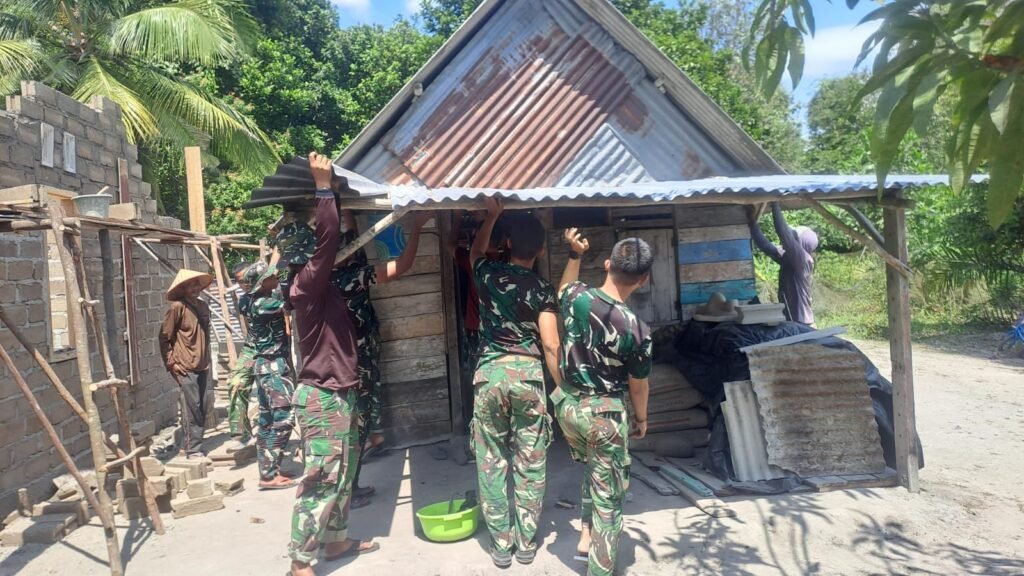 Peduli Warga Kurang Mampu, Satgas TMMD 129 Kodim 0413/Bangka Tambah Sasaran RTLH Jadi 6 Unit