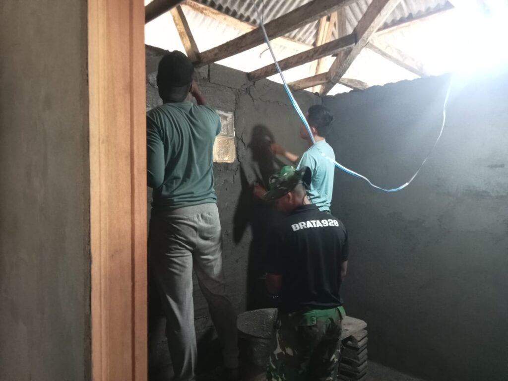 Cuaca Cerah Dimanfaatkan Satgas TMMD Ke-129 Kodim 1626/Bangli Percepat Sasaran Fisik
