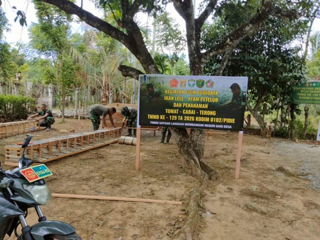 TMMD Ke-129 Kodim 0102/Pidie Dorong Warga Kelola Pekarangan Produktif Lewat Program Ketahanan Pangan