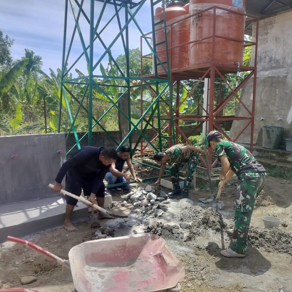 Satgas TMMD Ke-129 Kodim 0102/Pidie Perkuat Pondasi Tandon Air, Fasilitas Air Bersih untuk Warga Kian Terwujud Satgas TMMD Ke-129 Kodim 0102/Pidie Perkuat Pondasi Tandon Air, Fasilitas Air Bersih untuk Warga Kian Terwujud