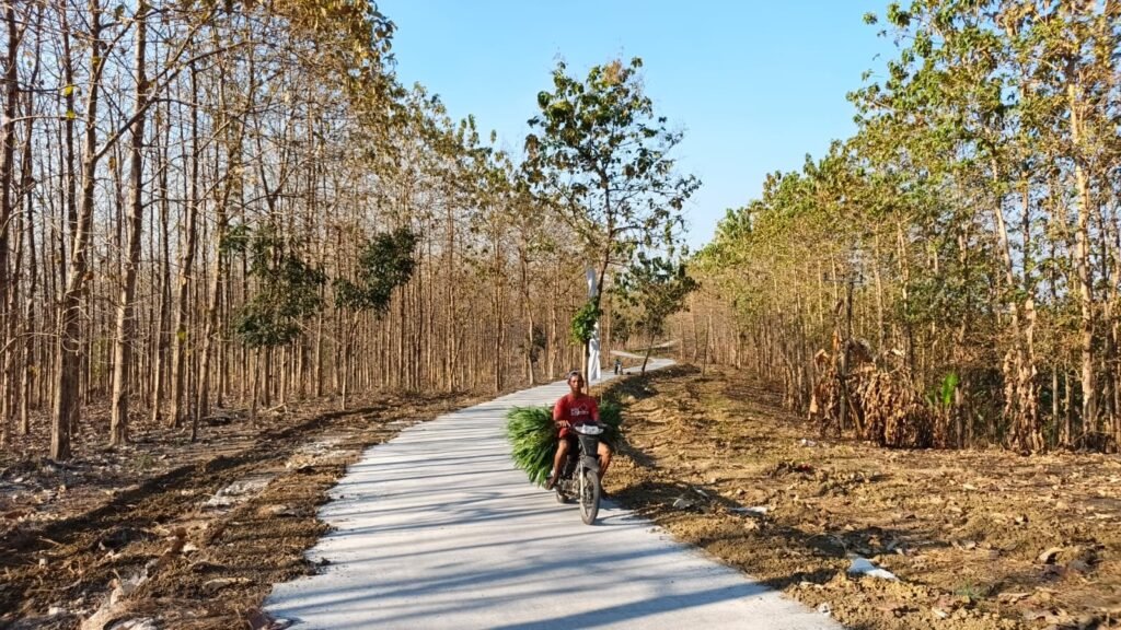 Bawa Angin Segar Kesejahteraan, Rampungnya Jalan Rabat Beton TMMD 129 Kodim 0812/Lamongan Pancarkan Kebahagiaan Tersendiri Bagi Warga Desa Tlemang