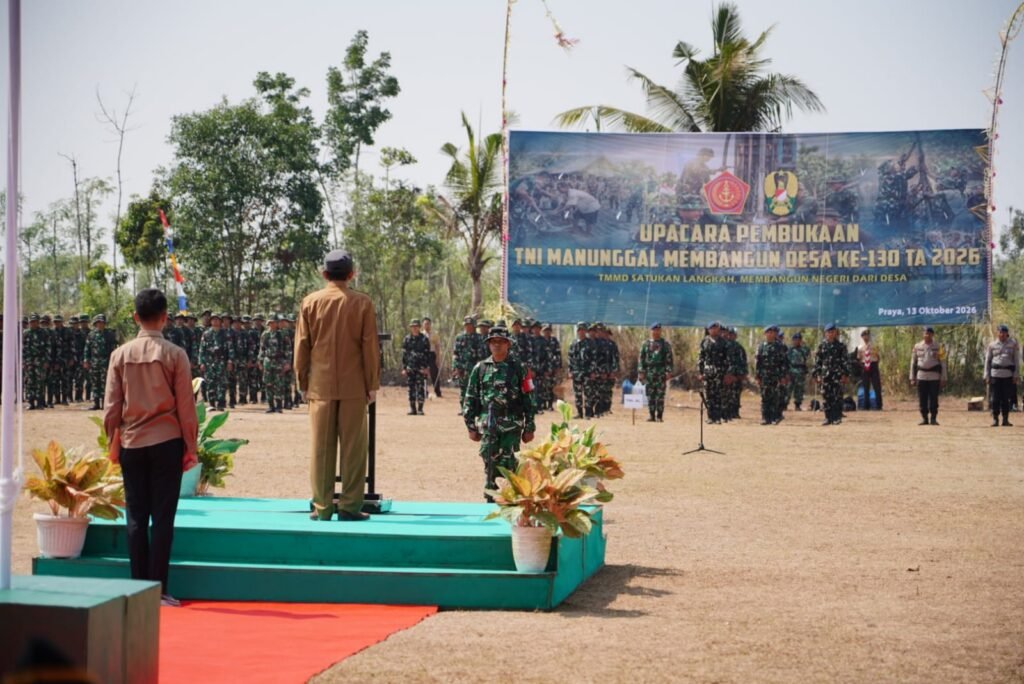 TMMD ke-130 Resmi Dimulai di Lombok Tengah, Ciptakan Sinergi Pembangunan Desa